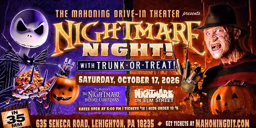 NIGHTMARE NIGHT: Nightmare Before Christmas + Nightmare On Elm Street (on 35mm)