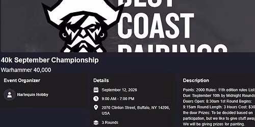 40k September Championship