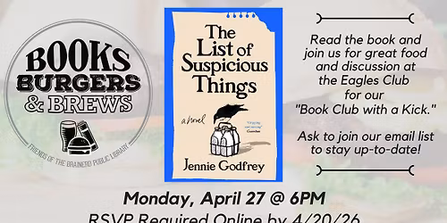 Books Burgers and Brews: The List of Suspicious Things