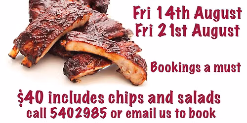 All You Can Eat Ribs Night August 2