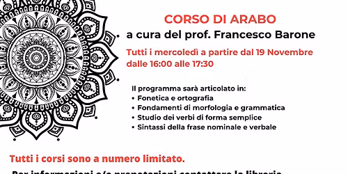 Corso di arabo a cura del Prof. Francesco Barone