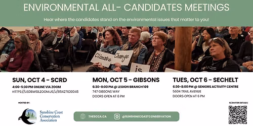 3 Events: Local Election Environmental Issues All Candidates Meetings