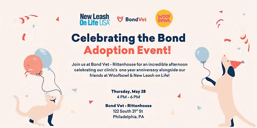 Celebrating the Bond Adoption Event with New Leash on Life & Woofbowl