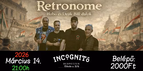 Retronome koncert az Incogn\u00edt\u00f3ban!