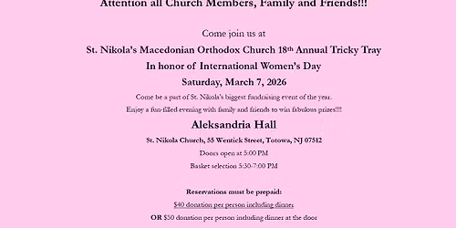 St. Nikola's Tricky Tray