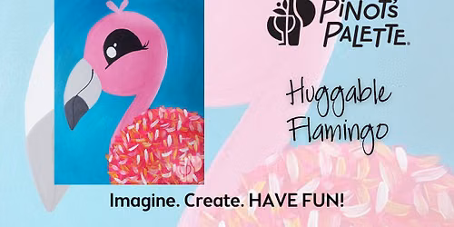 $30 Huggable Flamingo Family Painting