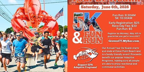 \ud83e\udd9e Tour De Noank 5K & Fun Run \ud83c\udfc3\u200d\u2640\ufe0f
