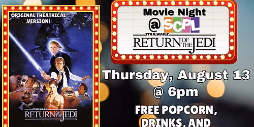 SCPL MOVIE NIGHT - "RETURN OF THE JEDI"