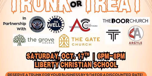 6TH ANNUAL ARGYLE COMMUNITY TRUNK OR TREAT