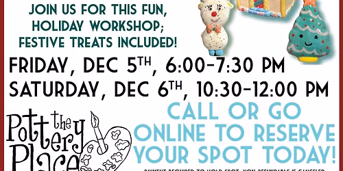 Make with Me Holiday Workshop SATURDAY