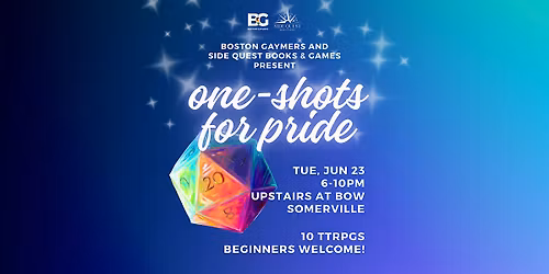 TTRPG One-Shots for Pride w\/ Boston Gaymers & SQBG