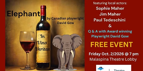 Salon Reading Series presents... Elephant by David Gow