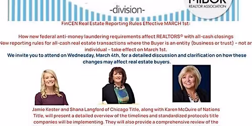 Eastern MIBOR meeting Networking\/Lunch 11:30 -12:00 Meeting 12:00-1:00 PM