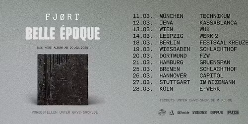 FJ\u00d8RT | B\u00c9 FJ\u00d8RT TOUR 2026 | Hamburg