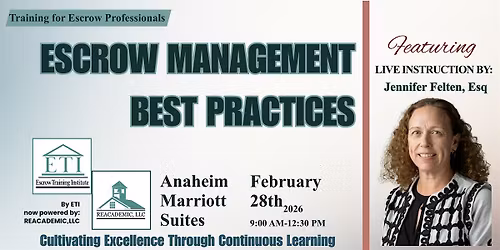 Escrow Management Best Practices