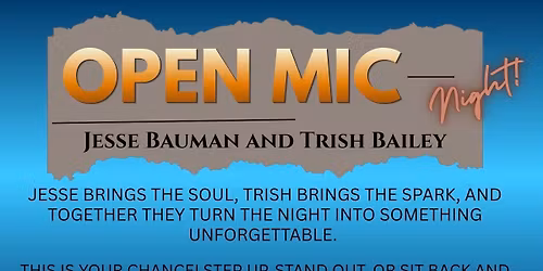 Jesse and Trish host open mic\/ jam at The WineHouse Lounge!
