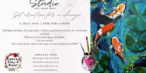 Sip & Paint with Canvas, Clay & Rose'