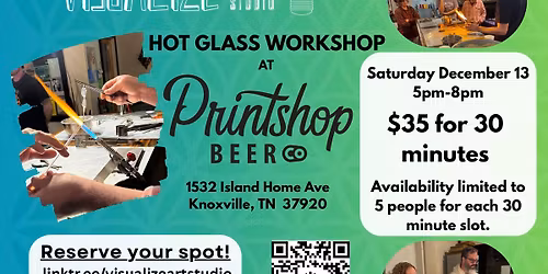 Hot Glass Icicle Ornament Workshop @ Printshop