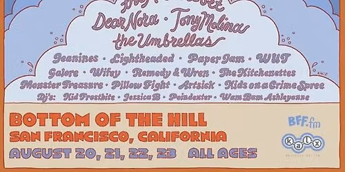 SF Bay Popfest Presented by Speak Easy Studios SF, Slumberland Records and Oakland Weekender