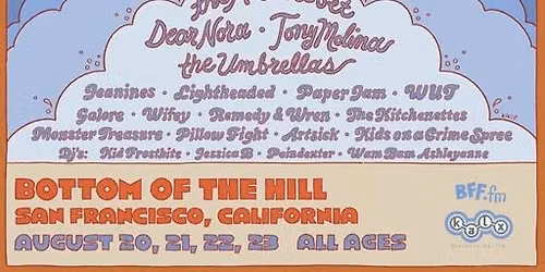 SF Bay Popfest Presented by Speak Easy Studios SF, Slumberland Records and Oakland Weekender