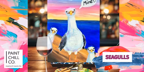 Portsmouth Paint \u2018n\u2019 Sip - \u201cSeagulls\u201d