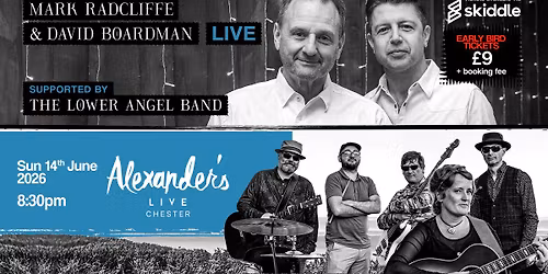 Mark Radcliffe & David Boardman, with The Lower Angel Band - Alexander's Live | Chester