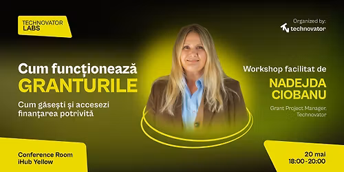Technovator Labs \u201cCum func\u021bioneaz\u0103 Granturile\u201d cu Nadejda Ciobanu