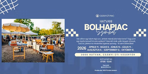 Hatvani Bolhapiac I Hatvan, Cs\u00e1nyi \u00fati v\u00e1s\u00e1rt\u00e9r I Szombat I 2026