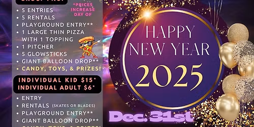 NYE Skate Party with Balloon Drop 12-3pm