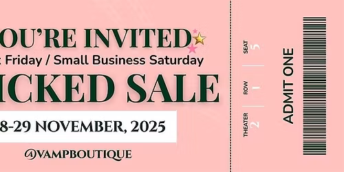 Vamp Boutique's Wicked Sale Black Friday & Small Business Saturday