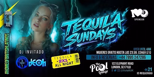 Tequila Sundays Reggaeton Latin Night at Bola 8