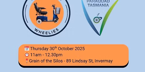 Monthly Social \u2013 Launceston Wheelies x ParaQuad Tasmania