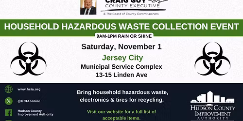 Hudson County Household Hazardous Waste Collection Event- Jersey City