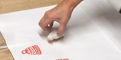 Block print Christmas wrap, bags & tags