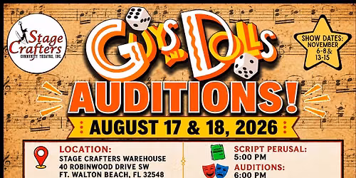 GUYS & DOLLS AUDITIONS (Night 1 of 2)
