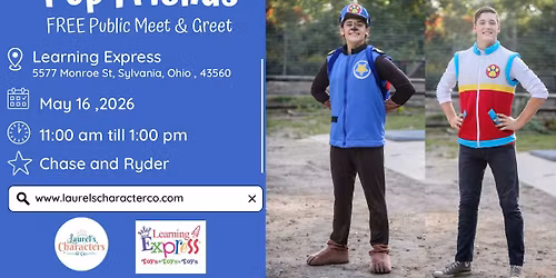 Free Meet and Greet with Pup Friends!