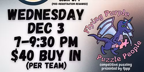 December 3rd at Field Brewing Westfield - PUZZLE MEET