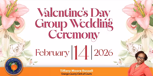 2026 Orange County Clerk of Courts Valentine's Day Group Wedding