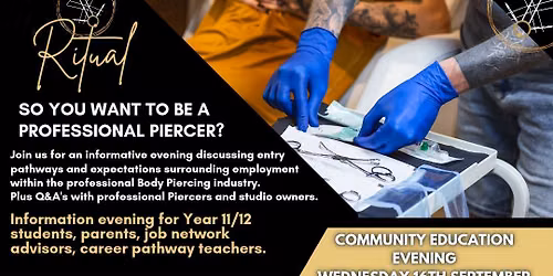 So You Want To Be A Professional Piercer? Information Evening