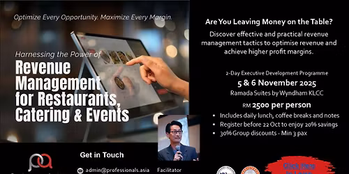 Revenue Management for Restaurants, Catering & Events