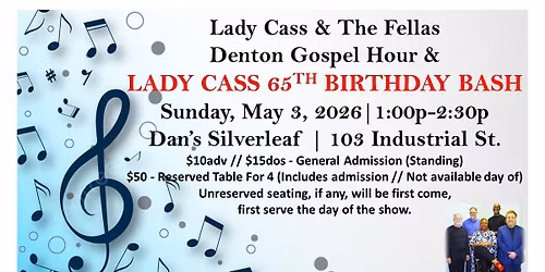 Denton Gospel Hour w\/ Lady Cass & The Fellas - Live at Dan's Silverleaf