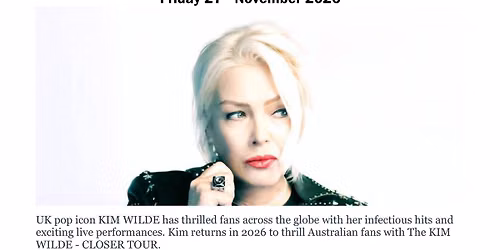 Kim Wilde 80s Pop Legends Tour | Civic Theatre Newcastle