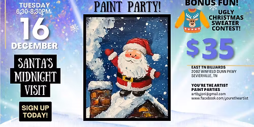 Santa's Midnight Visit Paint Party!