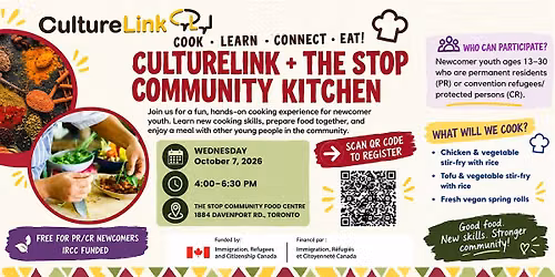 CultureLink + The Stop Community Kitchen: Cook, Learn & Connect!