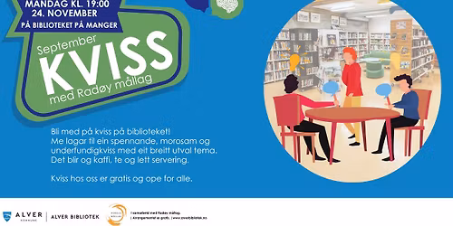 Bli med p\u00e5 kviss p\u00e5 Manger bibliotek!