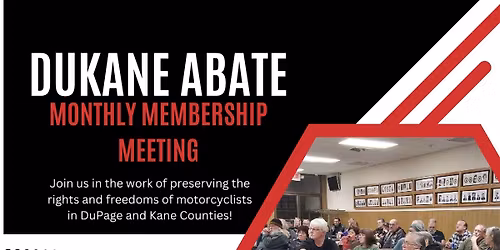 DuKane ABATE Monthly Membership Meeting w\/ Sheriff Jim Mendrick