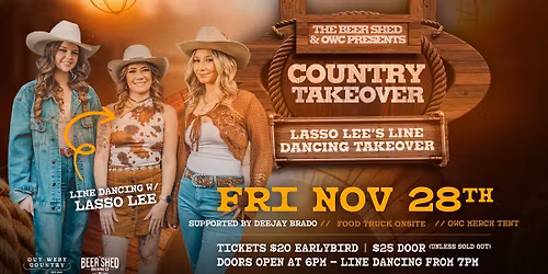 Lasso Lee's Line Dancing Counrty Takeover w\/- DJ Brado
