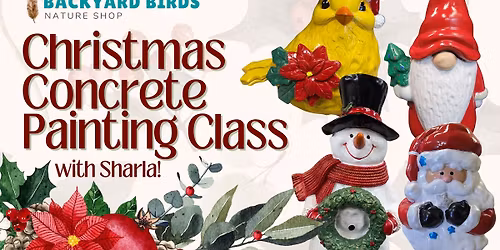 (NOV 25) Christmas Concrete Painting Class with Sharla