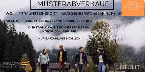 MUSTERTEILEABVERKAUF AM FUSSE DES TRAUNSTEINS!