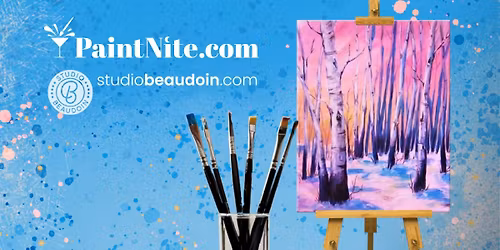 Paint Nite: Snowfall Over Birches